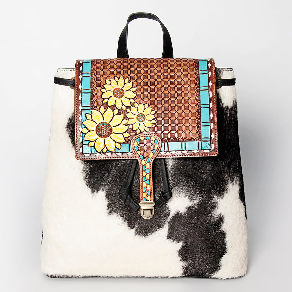 American Darling Hand Tooled Hair On Genuine Leather Women Bag Western Handbag Purse