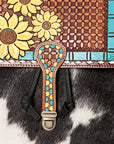 American Darling Hand Tooled Hair On Genuine Leather Women Bag Western Handbag Purse