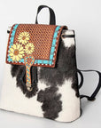 American Darling Hand Tooled Hair On Genuine Leather Women Bag Western Handbag Purse