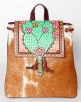 American Darling Hand Tooled Hair On Genuine Leather Women Bag Western Handbag Purse