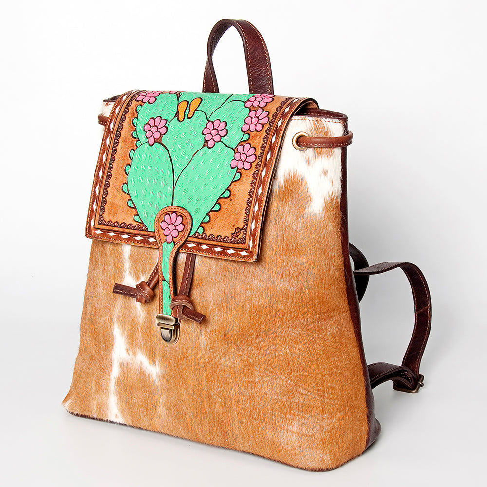 American Darling Hand Tooled Hair On Genuine Leather Women Bag Western Handbag Purse