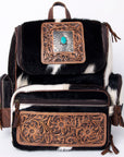 ADBG860A American Darling Hand Tooled Hair On Genuine Leather Women Bag Western Handbag Purse