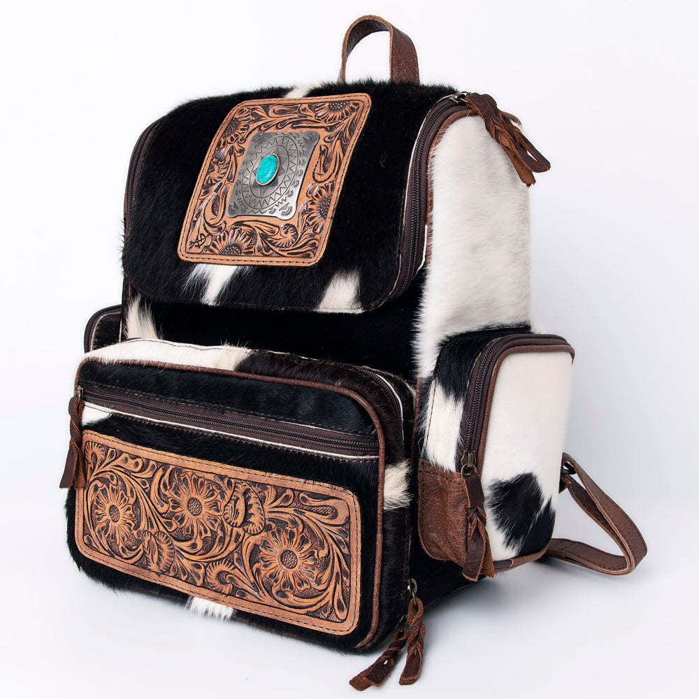 ADBG860A American Darling Hand Tooled Hair On Genuine Leather Women Bag Western Handbag Purse