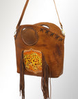 American Darling ADBGM257A Bucket Genuine Leather Women Bag Western Handbag Purse