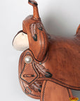 HILASON Flex Tree Western Horse Saddle in American Leather Barrel Trail | for Horses