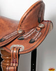 HILASON Flex Tree Western Horse Saddle in American Leather Barrel Trail | for Horses