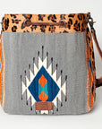 American Darling ADBG574D1 Large Crossbody Saddle Blanket Hair On Genuine Leather Women Bag Western Handbag Purse
