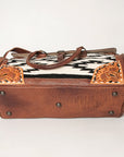 American Darling ADBG516 Duffel Hand Tooled Saddle Blanket Genuine Leather Women Bag Western Handbag Purse
