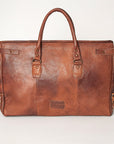 American Darling ADBG516 Duffel Hand Tooled Saddle Blanket Genuine Leather Women Bag Western Handbag Purse