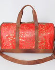American Darling ADBGS174C Duffel Hair On Genuine Leather Women Bag Western Handbag Purse