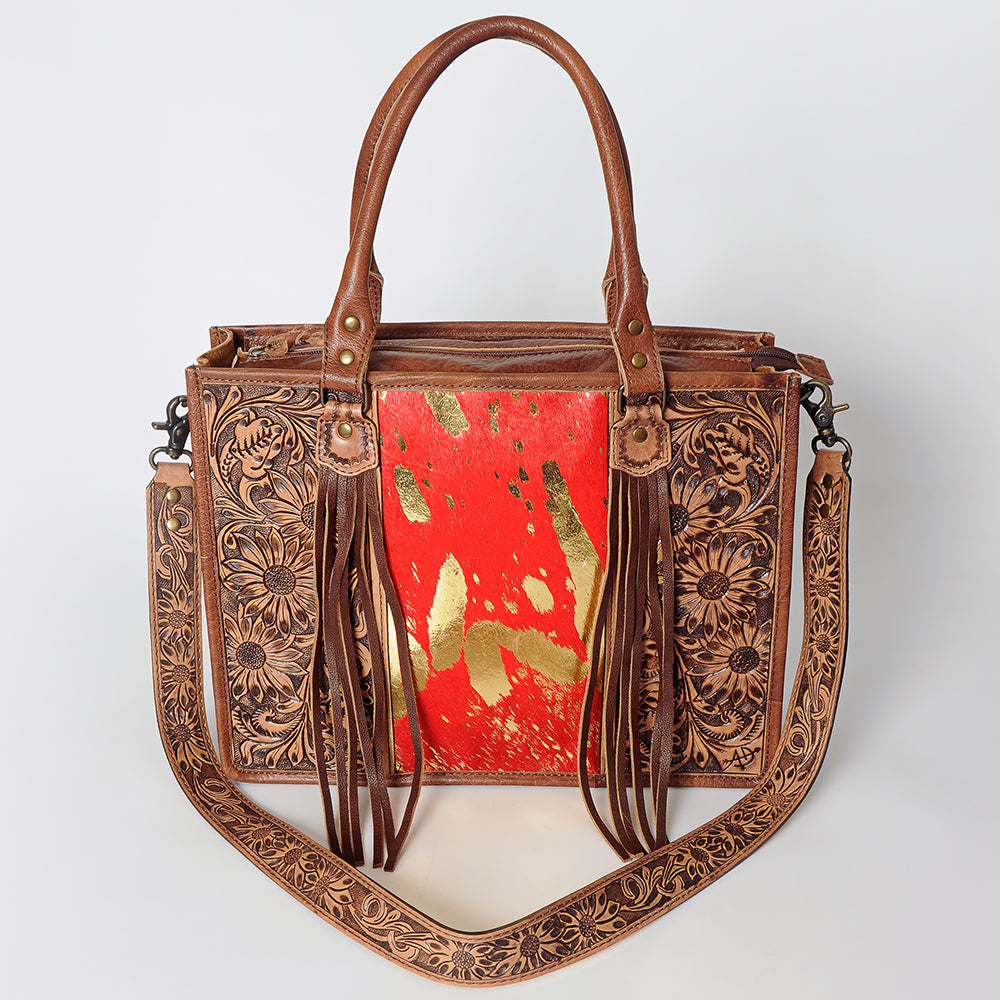 American Darling Briefcase Hand Tooled Saddle Blanket Genuine Leather women bag western handbag purse