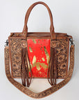 American Darling Briefcase Hand Tooled Saddle Blanket Genuine Leather women bag western handbag purse