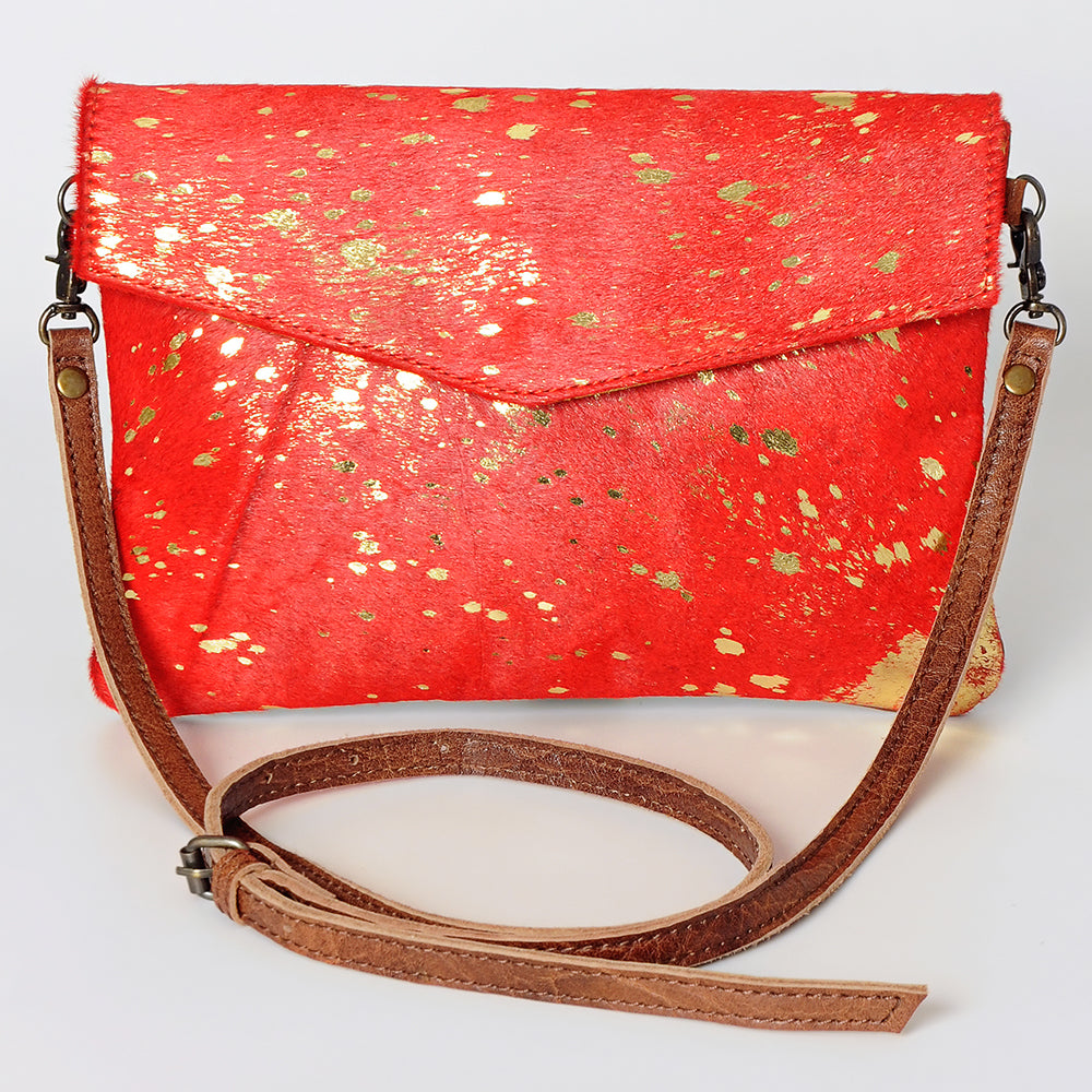 American Darling ADBGS178Q Envelope Hair On Genuine Leather Women Bag Western Handbag Purse