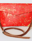 American Darling ADBGS178Q Envelope Hair On Genuine Leather Women Bag Western Handbag Purse