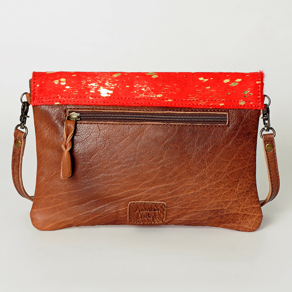 American Darling ADBGS178Q Envelope Hair On Genuine Leather Women Bag Western Handbag Purse