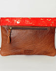 American Darling ADBGS178Q Envelope Hair On Genuine Leather Women Bag Western Handbag Purse