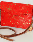 American Darling ADBGS178Q Envelope Hair On Genuine Leather Women Bag Western Handbag Purse