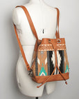ADBG862C American Darling Hand Tooled Saddle Blanket Genuine Leather Women Bag Western Handbag Purse