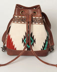 ADBG862E American Darling Hand Tooled Saddle Blanket Genuine Leather Women Bag Western Handbag Purse
