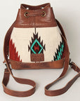 ADBG862E American Darling Hand Tooled Saddle Blanket Genuine Leather Women Bag Western Handbag Purse