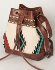 ADBG862E American Darling Hand Tooled Saddle Blanket Genuine Leather Women Bag Western Handbag Purse