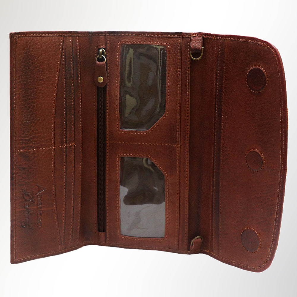 American Darling Wallet Genuine Leather Women Bag Western Handbag Purse
