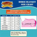 Hilason 600D Winter Waterproof Pony Horse Turnout Blanket Black