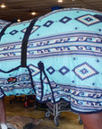 Hilason Horse Fly Sheet Uv Protect Mesh Bug Mosquito Summer Turquoise Aztec