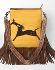 American Darling ADBGS192S Messenger Saddle Blanket Genuine Leather Women Bag Western Handbag Purse