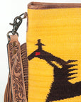 American Darling ADBGS192S Messenger Saddle Blanket Genuine Leather Women Bag Western Handbag Purse