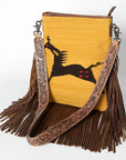 American Darling ADBGS192S Messenger Saddle Blanket Genuine Leather Women Bag Western Handbag Purse