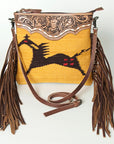 American Darling Cross Body Saddle Blanket Genuine Leather Women Bag Western Handbag Purse