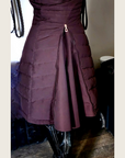 Chocolate Brown Duck Down Riding Coat with Velvet Collar
