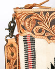 American Darling Cross Body Hand Tooled Saddle Blanket Genuine Leather Women Bag Western Handbag Purse