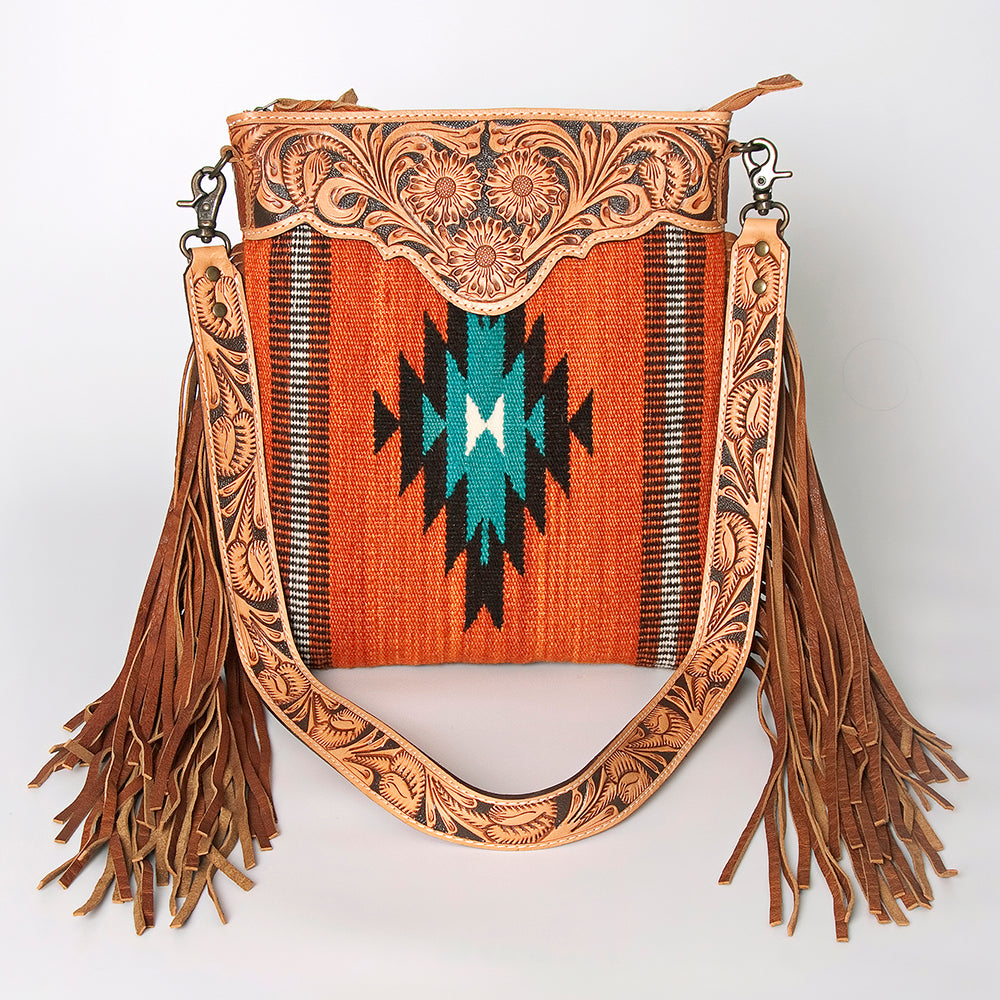 American Darling Cross Body Hand Tooled Saddle Blanket Genuine Leather Women Bag Western Handbag Purse