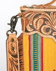 American Darling Cross Body Hand Tooled Saddle Blanket Genuine Leather Women Bag Western Handbag Purse
