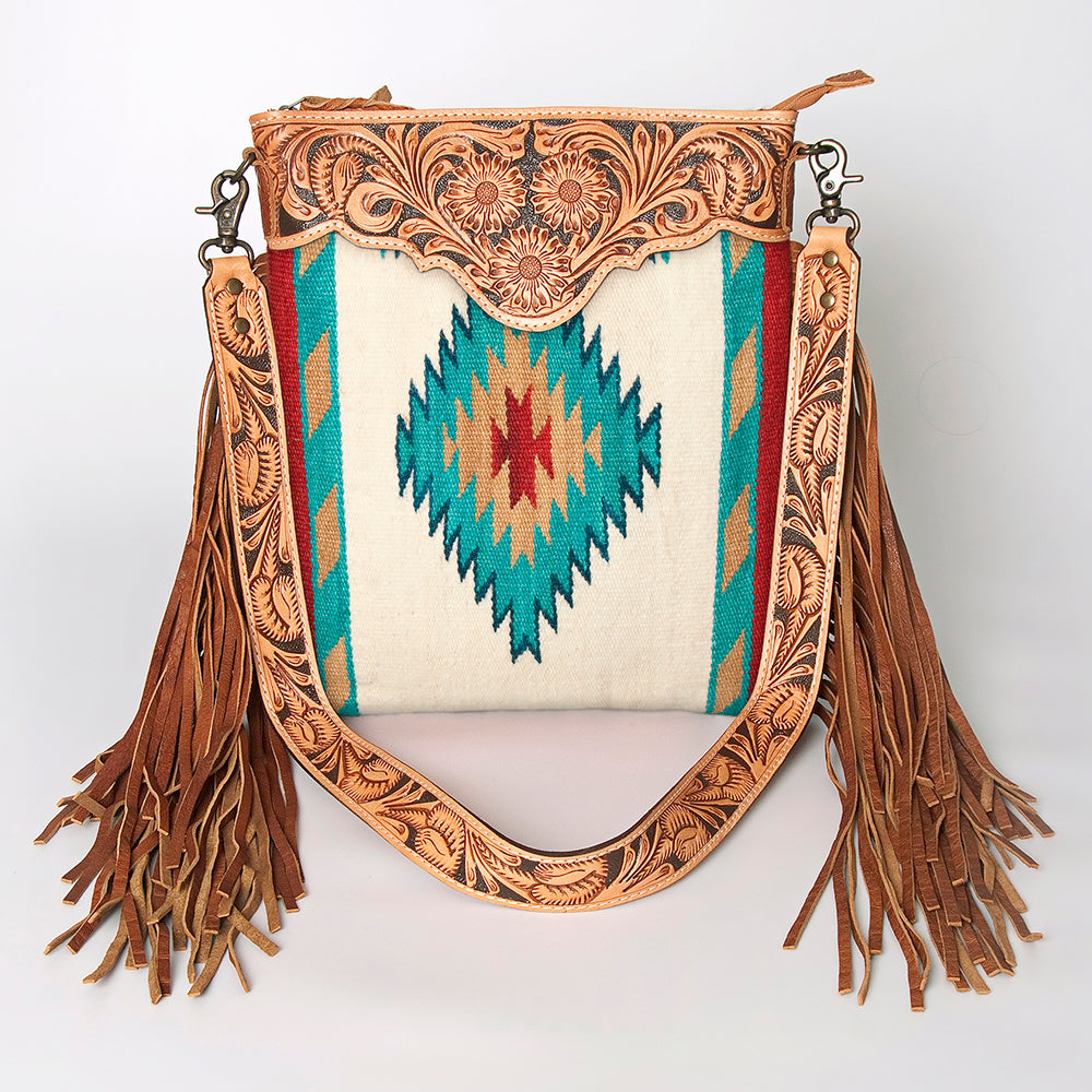 American Darling Cross Body Hand Tooled Saddle Blanket Genuine Leather Women Bag Western Handbag Purse