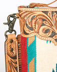 American Darling Cross Body Hand Tooled Saddle Blanket Genuine Leather Women Bag Western Handbag Purse