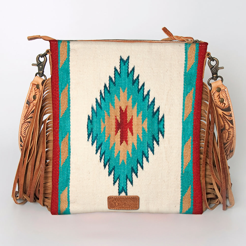American Darling Cross Body Hand Tooled Saddle Blanket Genuine Leather Women Bag Western Handbag Purse