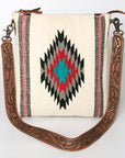 ADBG864B American Darling Saddle Blanket Genuine Leather Women Bag Western Handbag Purse