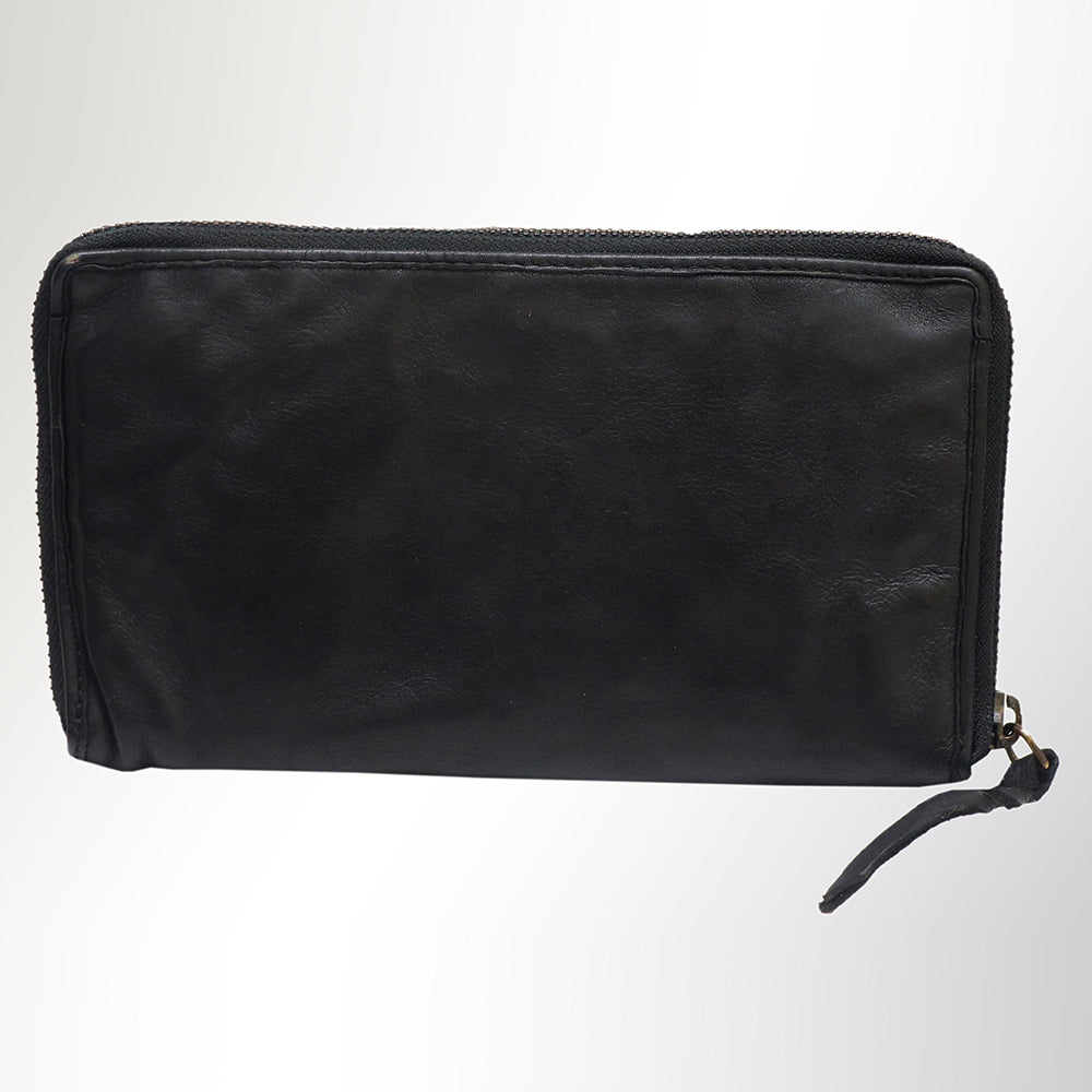 Never Mind Nmbgm106F Wallet Vintage Handmade Genuine Cowhide Leather Women Bag Western Handbag Purse