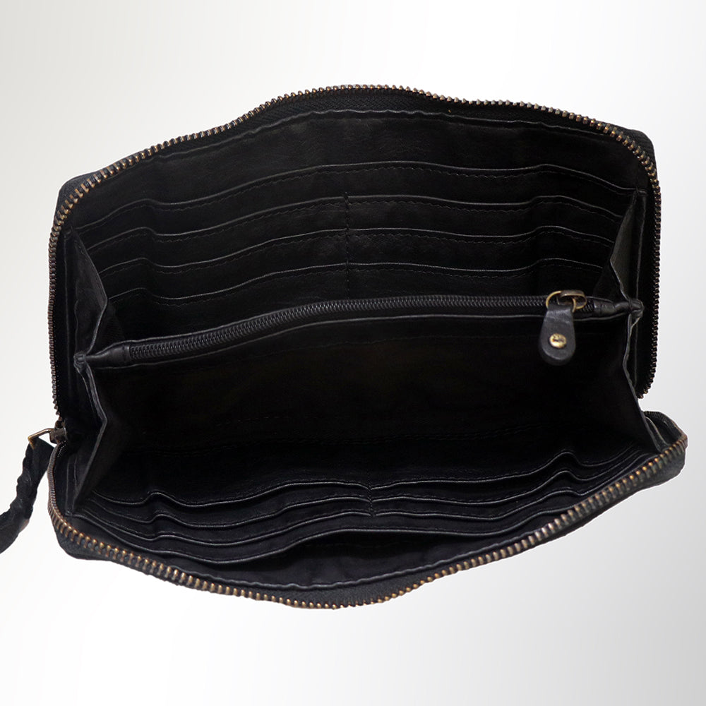 Never Mind Nmbgm106F Wallet Vintage Handmade Genuine Cowhide Leather Women Bag Western Handbag Purse