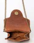 American Darling Hand Tooled Hair On Genuine Leather Women Bag Western Handbag Purse
