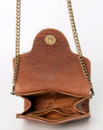 American Darling Hand Tooled Hair On Genuine Leather Women Bag Western Handbag Purse