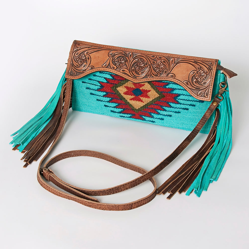 American Darling Hand Tooled Saddle Blanket Genuine Leather Women Bag Western Handbag Purse