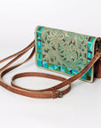 American Darling ORGANISER Upcycled Wool Genuine Leather women bag western handbag purse