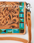 American Darling ORGANISER Upcycled Wool Genuine Leather women bag western handbag purse