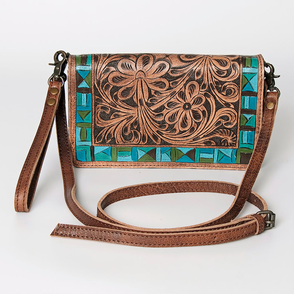 American Darling ORGANISER Upcycled Wool Genuine Leather women bag western handbag purse