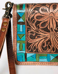 American Darling ORGANISER Upcycled Wool Genuine Leather women bag western handbag purse