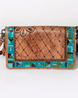 American Darling ORGANISER Upcycled Wool Genuine Leather women bag western handbag purse
